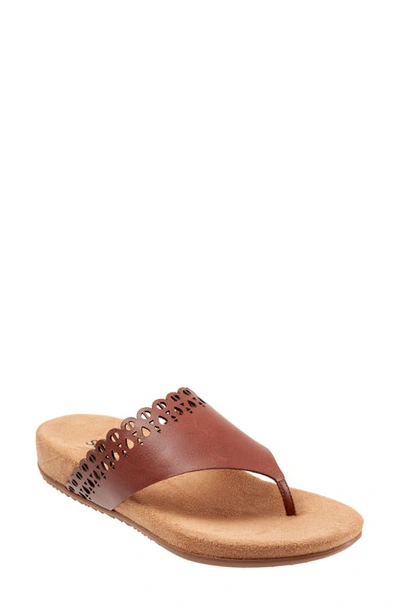 Softwalk Bethany Leather Sandal In Brown Toffee