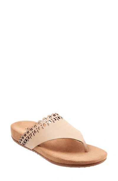 Softwalk Bethany Leather Sandal In Ivory