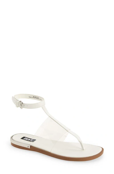 Dkny Ava Ankle Strap Sandal In White