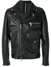 Low Brand Pin Black Leather Jacket