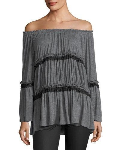 Lumie Tiered Off-the-shoulder Tunic
