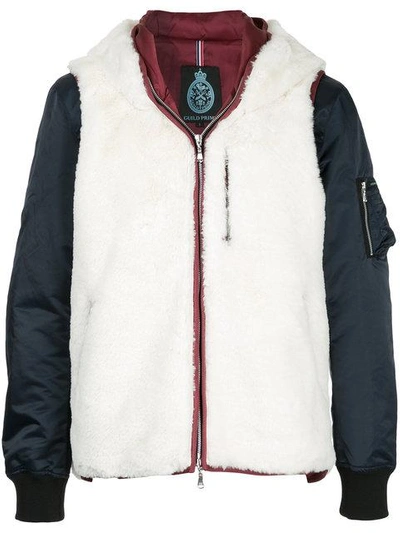 Guild Prime Contrast Hooded Padded Jacket - White