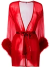 Gilda & Pearl Diana Silk Kimono In Red