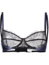 Gilda & Pearl Hour Before Dawn Balconette Bra In Prussian/black