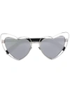 Saint Laurent Eyewear Heart Shaped Sunglasses - Metallic