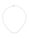 Gigi Clozeau Three Diamond Beaded Necklace In Silver