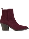 Sartore Western Heeled Boots In Red