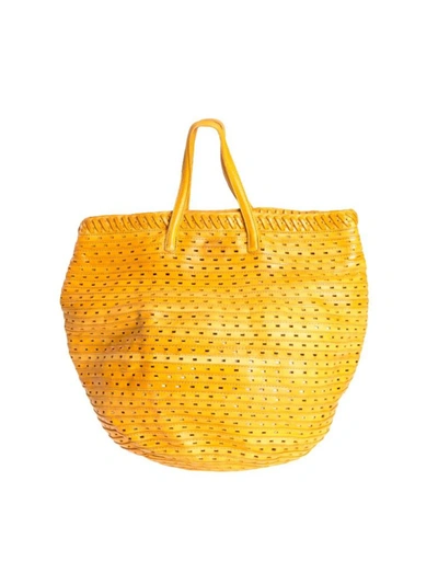 Majo - Leather Bag In Yellow