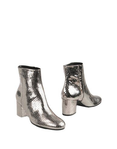 silver leather ankle boots