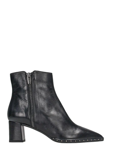 The Seller Black Leather Ankle Boots