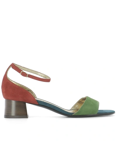 Michel Vivien Multicolor Suede Sandals