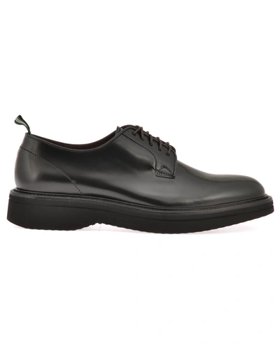 Green George Leather Lace-up Shoes In Black
