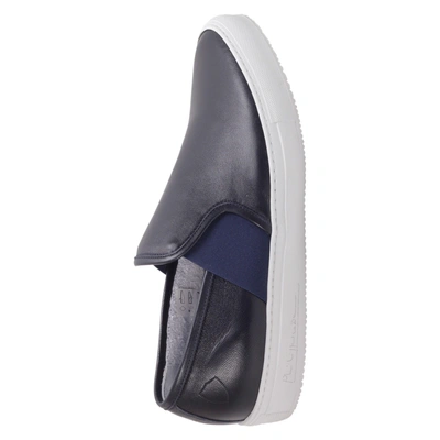 Philippe Model Leon Leather Slip On In Blue
