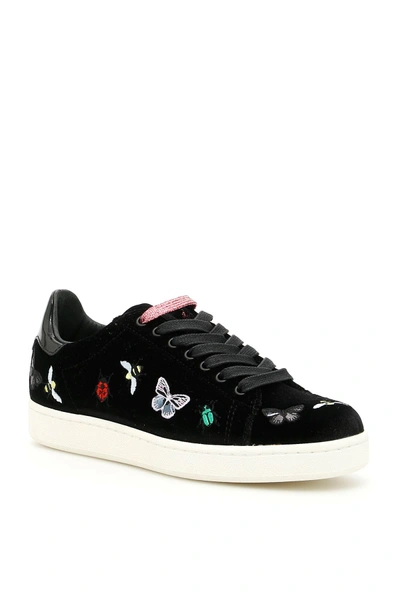 Moa Embroidered Sneakers In Neronero
