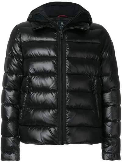 Fay Hooded Quilted Jacket In Black