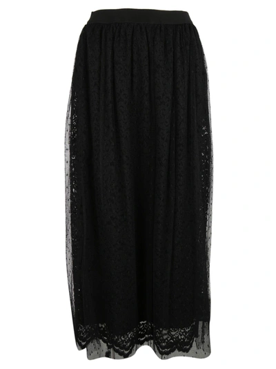 Ermanno Ermanno Scervino Double Layered Lace Skirt In Black