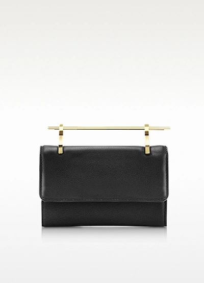 M2malletier Mini Fabricca Leather Crossbody Bag In Black