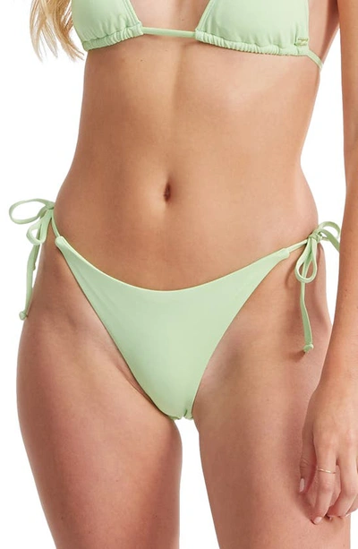 Billabong Sol Searcher Side Tie Bikini Bottoms In Honey Dew
