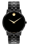 Movado Museum Classic Yellow Gold-tone Watch, 40mm In Black / Gold Tone
