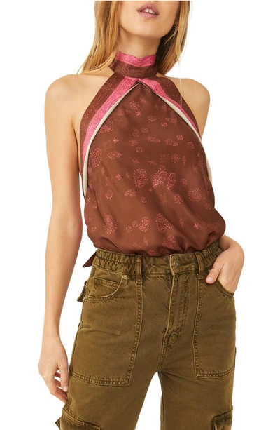 Free People 1 Thing Bodysuit In Juicy Combo In Pink
