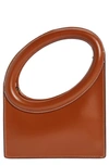 Staud Limone Leather Handbag In Tan