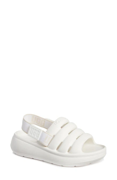 Ugg Kid's Sport Yeah Caged Eva Sandals In Bright White