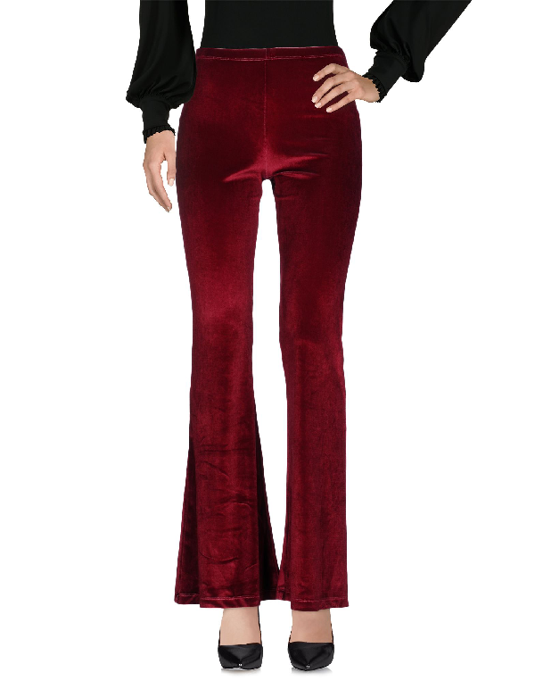 Black Coral Casual Pants In Red | ModeSens