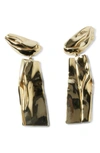 Faris Crease Drop Earrings In Goldlate