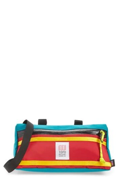 Topo Designs Bike Bag - Blue In Turquoise/ Red