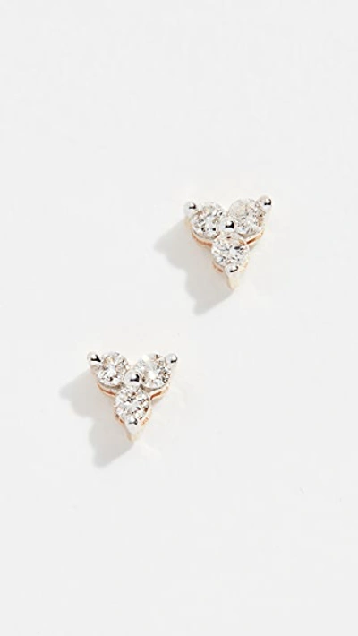 Adina Reyter 14k Gold Diamond Cluster Earrings In Gold/clear
