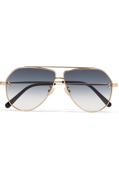Stella Mccartney Aviator-style Gold-tone Sunglasses