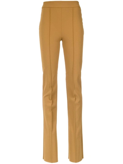 Gloria Coelho High Waist Trousers In Yellow