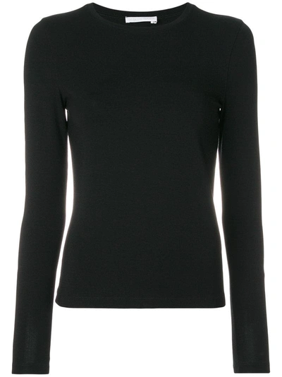 Le Tricot Perugia Round Neck Sweater In Black
