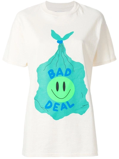 Bad Deal Trash Printed T In Neutrals