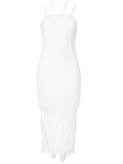 Taylor Metric Slip Dress - White