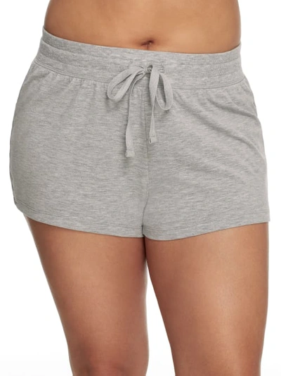Bare Necessities Relax, Recharge, Recycled Knit Shorts In Heather Grey