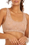 Hanky Panky Daily Lace Scoop Neck Bralette In Taupe