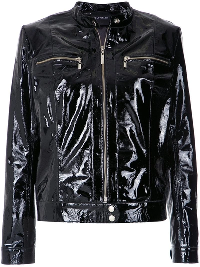 Olympiah Patent Jacket In Black