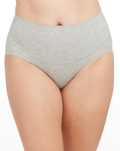 Spanx Cotton Control Brief In Heather Grey