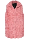 Numerootto Longline Gilet In Pink