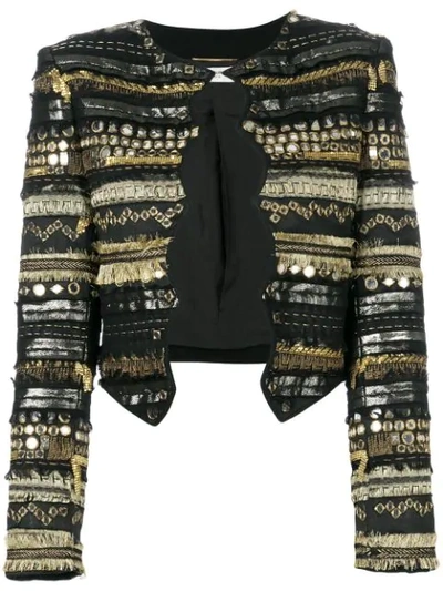 Saint Laurent Ribbed-knit Collar Suede Bomber Jacket In Black
