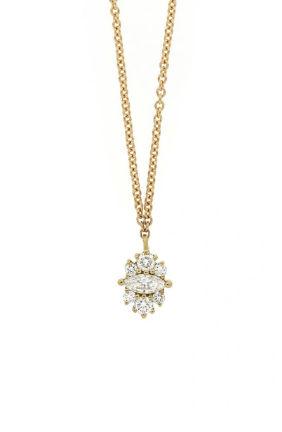Bony Levy Getty Diamond Crown Cluster Pendant Necklace In 18k Yellow Gold