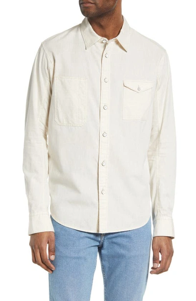 Rag & Bone Engineered Linen Button-up Shirt In Ecru
