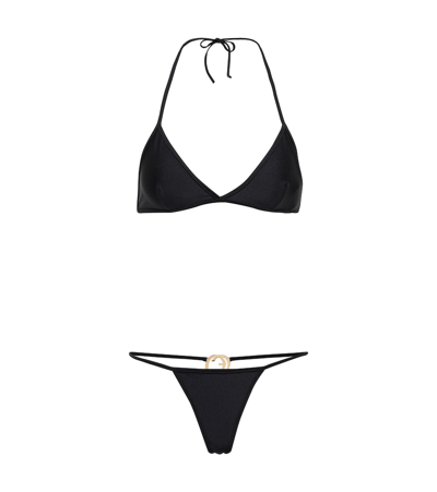 Topshop monogram bikini set in neutral