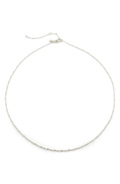 Monica Vinader Fine Twist Choker Necklace In Silver