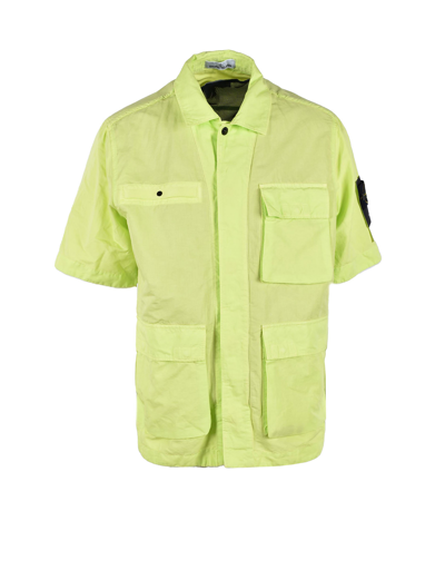 Stone Island Mens Lime Blazer In Yellow