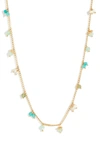 Gas Bijoux Shaky Charm Necklace In Light Blue Mix