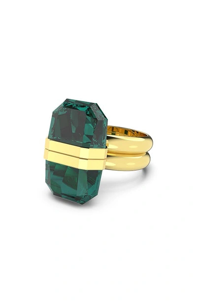 Swarovski Lucent Set Of 2 Stacking Rings In Emerald Gos