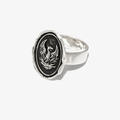 Pyrrha Sterling Silver Fire Within Signet Ring