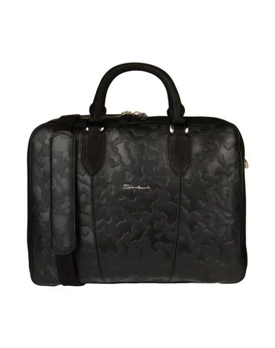 Santoni Handbags In Black